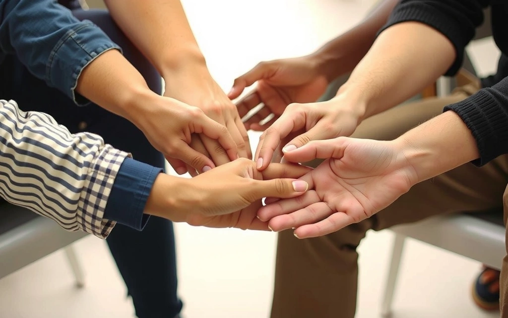 Różnorodne dłonie trzymające się razem, symbolizujące wartości i współpracę